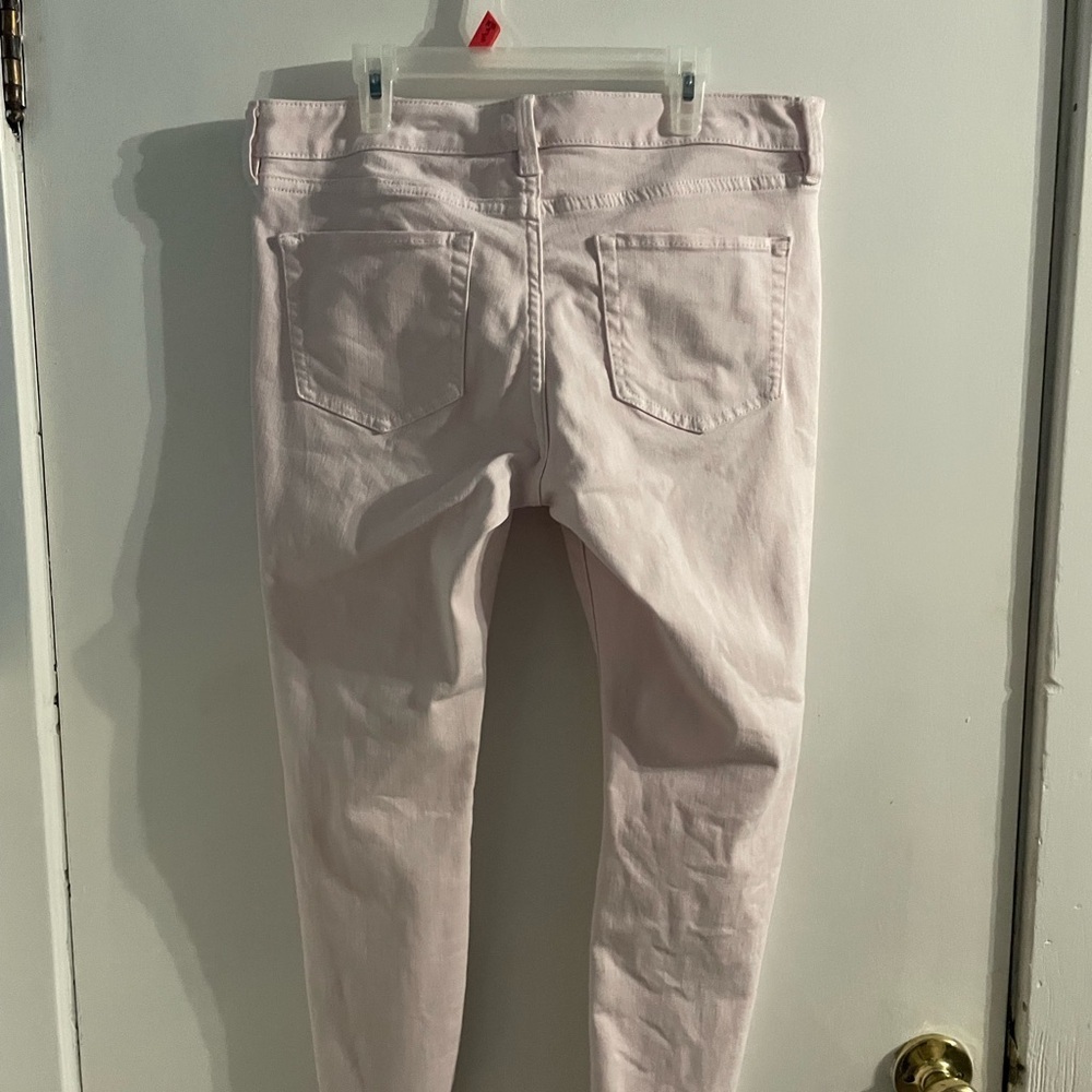 Women's Distressed Pink Jeans - Picture 2 of 9